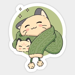 The Winter Kittens | Green Sticker